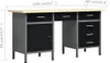 vidaXL Table de travail noire 160 x 60 x 85 cm acier Voir les images du produit 7