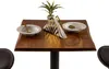 Bistrotisch Baumkante massiv Akazie nussbaum 70 x 70 cm Produktbild-Vorschau 6
