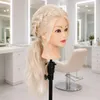 Tête d'entraînement coiffure Jessica cheveux naturels 60 cm Voir les images du produit 2