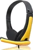 A pair of yellow and black headphones is shown against a white background. Produktbild-Vorschau