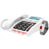 A white corded emergency phone with a red button on a wristband is shown on a white background. Náhled obrázku produktu