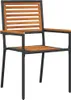 vidaXL Chaises de jardin empilables 4 pcs Marron et noir Voir les images du produit 4