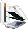 A screen protector kit for a smartphone, showing the application tool, the screen protector, and the phone. Anteprima dell’immagine prodotto