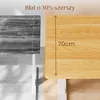 Comparison of two desk surfaces, highlighting size differences with measurements. Podgląd zdjęcia produktu