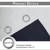 Close-up view of a curtain grommet and fabric detail, with measurement annotation. Anteprima dell’immagine prodotto