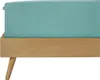 A close-up view of a bed frame with a fitted sheet. Produktbild-Vorschau