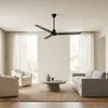 Deckenventilator, Metall, schwarz, leistungsstark, L 142 cm Produktbild-Vorschau 2