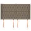 vidaXL Kopfteil mit Ohren Taupe 147x16x118/128 cm Stoff -  Produktbild-Vorschau 4