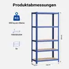 Wiltec Schwerlastregal 100x50x204cm, 200kg/Ebene, Produktbild-Vorschau 3
