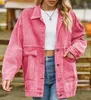 ASKSA Dámská džínová bunda Casual Loose Lapel Boyfriend Náhled obrázku produktu 4