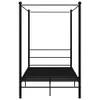 Letto a baldacchino in metallo nero 120x200 cm Anteprima dell’immagine prodotto 7