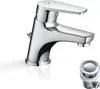 Chrom Bad Wasserhahn Waschtischarmatur mit Ablaufgarnitur Produktbild-Vorschau 1