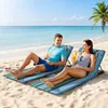 2er Set Strandmatte mit Verstellbarer Rückenlehne klappbar Produktbild-Vorschau 1