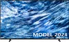 A television screen displaying a dynamic blue abstract image, with the text 'MODEL 2024' overlaid in white. Produktbild-Vorschau