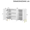 Merax Sideboard mit 3 Türen und verstellbare Böden, Produktbild-Vorschau 8