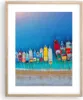 Gerahmtes Poster - Rahmen in heller Eiche - Schiffe Strand Produktbild-Vorschau 1