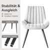 Hawthyhome Esszimmerstühle 4er Set bequeme Polsterstühle Produktbild-Vorschau 4