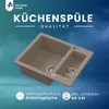 VBChome Lavello da incasso 60x50x20 cm, granito beige, 1,5 Anteprima dell’immagine prodotto 4
