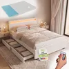 Juskys Polsterbett Lyon 140 x 200 cm mit Bettkasten, LED Produktbild-Vorschau 1