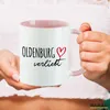 Huuraa Kaffeetasse Oldenburg verliebt 330ml Rosa Keramik Produktbild-Vorschau 3