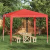 vidaXL Párty stan 250 x 250 x 240 cm, červený, PE a ocel Náhled obrázku produktu 2