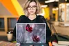 MuchoWow® Laptop Aufkleber Sticker Cover Blumen - Rot - Produktbild-Vorschau 5