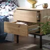 Nachttisch mit 2 Schubladen, Eichenoptik, H 50 cm – LENNY Produktbild-Vorschau 4