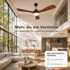 Ø106cm Echtholz Deckenventilator mit Beleuchtung 3 Flügel Produktbild-Vorschau 13
