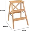 Drabina składana, niska, bambusowa, 3 stopnie, 63,5 cm Podgląd zdjęcia produktu 6