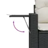 Design 10-tlg. Garten-Sofagarnitur mit Kissen Schwarz Poly Produktbild-Vorschau 6