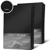 Two black packaged fitted sheets are shown against a white background. Produktbild-Vorschau
