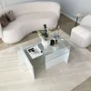 Teti - Couchtisch, 105x65x40h cm Weiß, Zeitschriftenhalter Produktbild-Vorschau 8