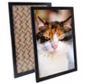 Two black picture frames, one showing a calico cat's face and the other showing a patterned backing. Produktbild-Vorschau
