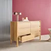 Comò decorazione legno 6 cassetti, Marrone naturale Anteprima dell’immagine prodotto 3