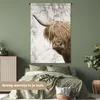MuchoWow® Wandteppich Wandbehang Schottisches Hochlandrind Produktbild-Vorschau 4