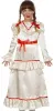 Halloween Puppenkostüm Grusel Rüschen Langarm Maxikleid Rot Produktbild-Vorschau 10