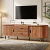 Merax TV Lowboard mit Schiebetüren, 160 cm Fernsehtisch mit Produktbild-Vorschau 7
