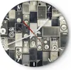 Wanduhr - Rund - Glasuhr - Abstraktion Lautsprecher Grafik Produktbild-Vorschau 1