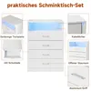 SONNI Standschrank weiß Hochglanz, mit 4 Schubladen und Produktbild-Vorschau 3