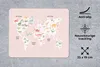 MuchoWow® Mauspad Mousepad Weltkarte - Kinder - Dino 23x19 Produktbild-Vorschau 2