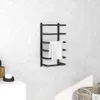 vidaXL Vešiak na uteráky čierny 24x12x48 cm Oceľ Náhľad obrázku produktu 2
