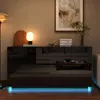 INONEFT Kommode, zwart, hoogglans. Modern sideboard met Productafbeelding-voorbeeld 3