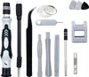 A collection of electronic repair tools laid out on a white background. Náhled obrázku produktu