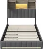 Letto singolo UnboxG 90x200 cm con LED e USB, 2 cassetti, Anteprima dell’immagine prodotto 15