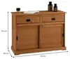 Kommode SAVONA, Sideboard mit 2 Türen 2 Schubladen, Kiefer Produktbild-Vorschau 6