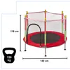 Trampolina ogrodowa dla dzieci 140cm czerwona Podgląd zdjęcia produktu 4