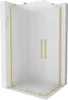 Mexen Velar Duo Duschkabine 90x80 cm Mattglas, Gold Produktbild-Vorschau 1