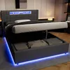 Postel okwish 140x200 cm s úložným prostorem a otevřenými Náhled obrázku produktu 8