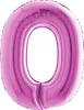 Riesenzahl Folienballon 40"/102cm | Pink Zahl: 0 Produktbild-Vorschau 4