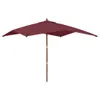 vidaXL Parasol z drewnianym drążkiem Bordeaux czerwony Podgląd zdjęcia produktu 1